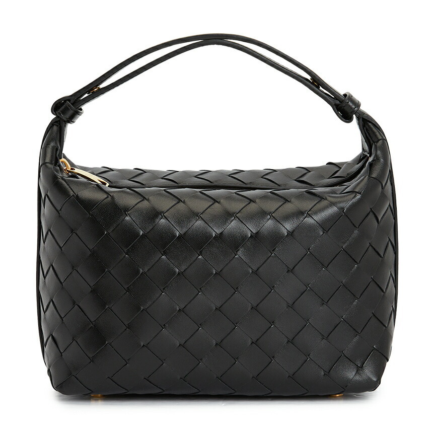 Bottega Veneta Intrecciato Woven Leather Bag Black